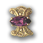 AC259 14K MARQUISE AMETHYST SLIDE 
